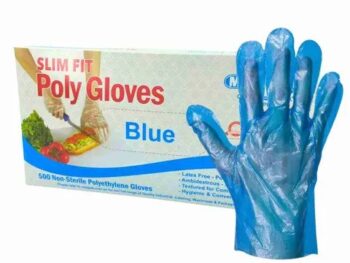 LDPE Gloves BLUE M 500pcs